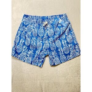 Blue Wave Men's XL Blue Pineapple Swim Shorts New With Tags Never Worn Trunks